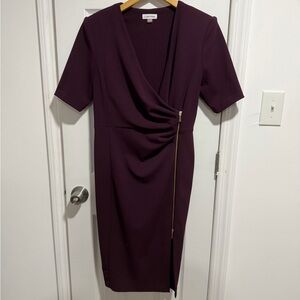 Calvin Klein Deep Purple Midi Dress